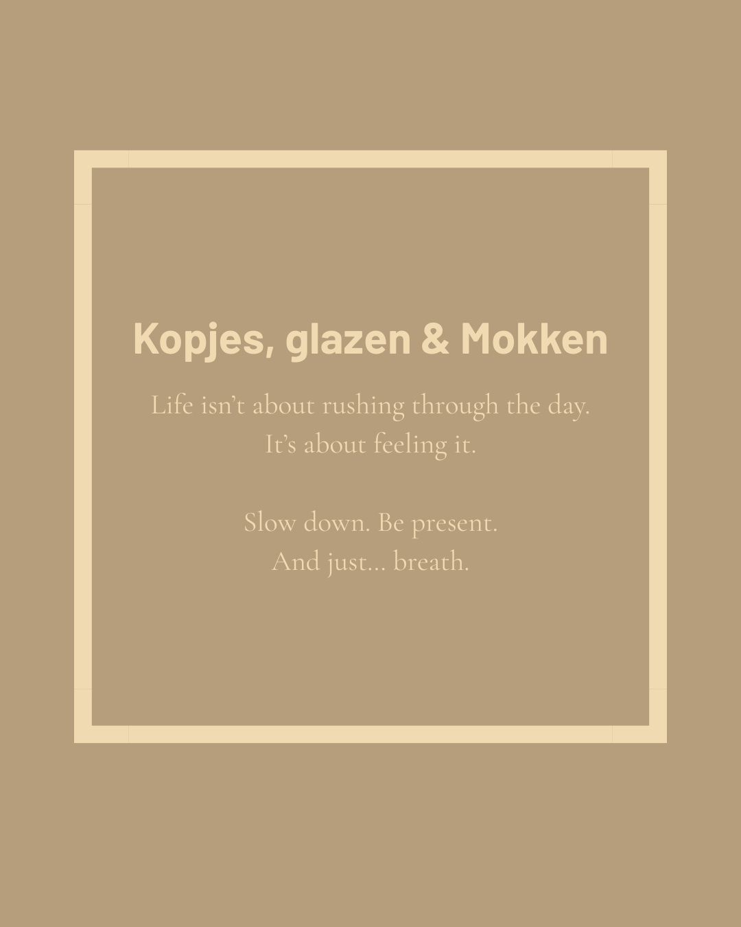 Kopjes, Glazen en Mokken