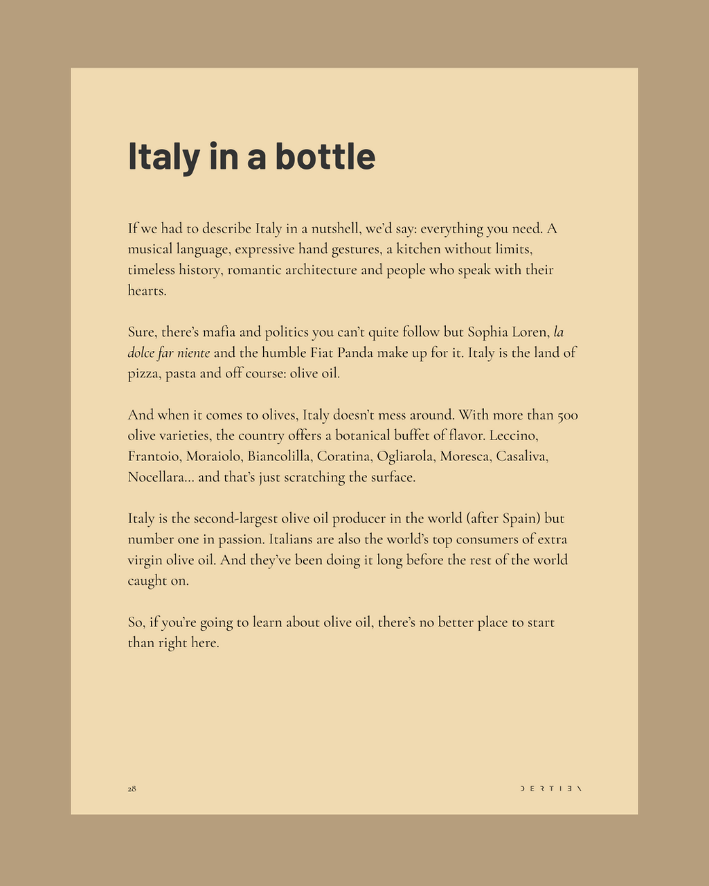 The Honest Kitchen Guide № 1: World of olive oil