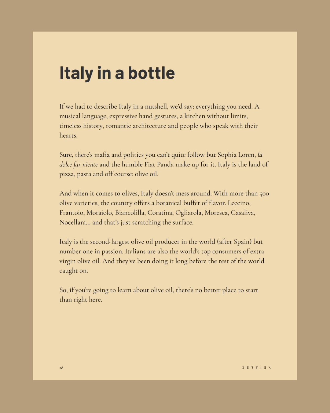 The Honest Kitchen Guide № 1: World of olive oil